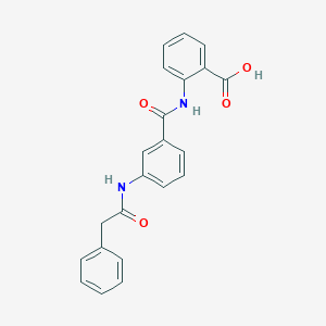 molecular formula C22H18N2O4 B126745 2-[[3-[(2-苯乙酰)氨基]苯甲酰]氨基]苯甲酸 CAS No. 294891-81-9
