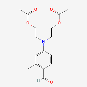 molecular formula C16H21NO5 B12674535 2,2'-((4-Formyl-3-methylphenyl)imino)diethyl diacetate CAS No. 85439-03-8