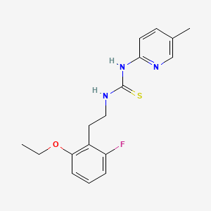 molecular formula C17H20FN3OS B12674544 Thiourea, N-(2-(2-ethoxy-6-fluorophenyl)ethyl)-N'-(5-methyl-2-pyridinyl)- CAS No. 149488-39-1