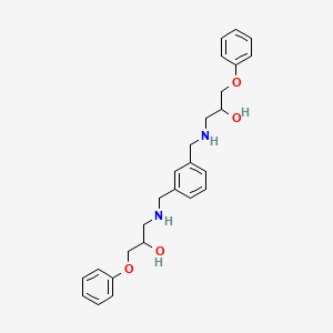 molecular formula C26H32N2O4 B12674548 1,1'-[m-Phenylenebis(methyleneimino)]bis[3-phenoxypropan-2-ol] CAS No. 85187-40-2