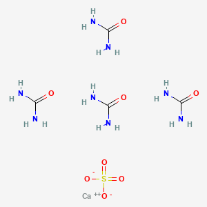 molecular formula C4H16CaN8O8S B12674572 Calcium urea sulfate CAS No. 5124-39-0