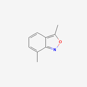 molecular formula C9H9NO B12674579 2,1-Benzisoxazole, 3,7-dimethyl- CAS No. 38962-91-3