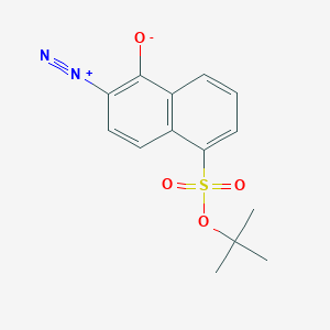 molecular formula C14H14N2O4S B12674619 tert-Butyl 6-diazo-5,6-dihydro-5-oxonaphthalene-1-sulphonate CAS No. 94202-17-2