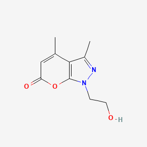 1-(2-Hydroxyethyl)-3,4-dimethylpyrano[2,3-C]pyrazol-6(1H)-one
