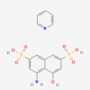 molecular formula C15H14N2O7S2 B12674633 4-amino-5-hydroxynaphthalene-2,7-disulfonic acid;pyridine CAS No. 99770-04-4