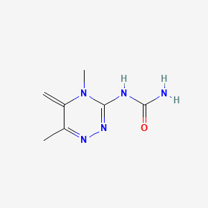 molecular formula C7H11N5O B12674645 (4,5-Dihydro-4,6-dimethyl-5-methylene-1,2,4-triazin-3-yl)urea CAS No. 94094-77-6
