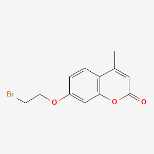 molecular formula C12H11BrO3 B1267465 2H-1-Benzopyran-2-one, 7-(2-bromoethoxy)-4-methyl- CAS No. 155272-56-3
