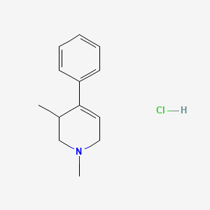 molecular formula C13H18ClN B12674654 Pyridine, 1,2,3,6-tetrahydro-1,3-dimethyl-4-phenyl-, hydrochloride CAS No. 13299-60-0