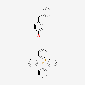 molecular formula C37H31OP B12674665 4-benzylphenolate;tetraphenylphosphanium CAS No. 94230-94-1