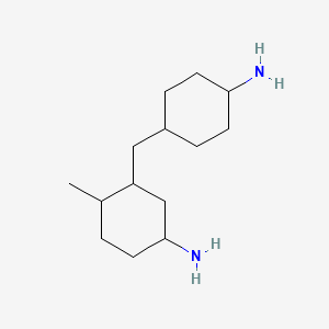 molecular formula C14H28N2 B12674715 3-((4-Aminocyclohexyl)methyl)-4-methylcyclohexylamine CAS No. 85586-55-6