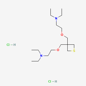 molecular formula C17H38Cl2N2O2S B12674728 Ethanamine, 2,2'-(3-thietanylidenebis(methyleneoxy))bis(N,N-diethyl-, dihydrochloride CAS No. 41945-16-8