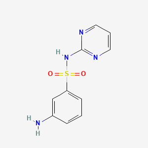molecular formula C10H10N4O2S B1267473 3-amino-N-pyrimidin-2-ylbenzenesulfonamide CAS No. 7470-75-9