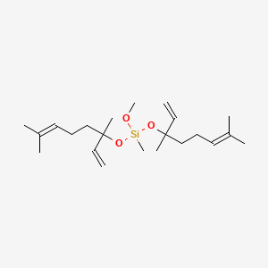 molecular formula C22H40O3Si B12674737 Bis((1,5-dimethyl-1-vinylhex-4-enyl)oxy)methoxymethylsilane CAS No. 83863-56-3