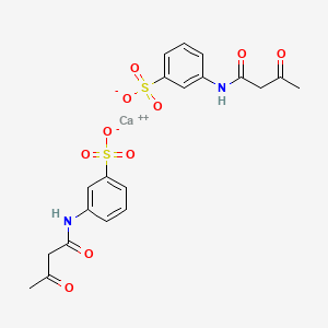 molecular formula C20H20CaN2O10S2 B12674765 Calcium bis(3-acetoacetylaminobenzenesulphonate) CAS No. 71463-38-2