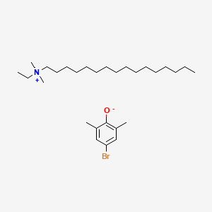 molecular formula C28H52BrNO B12674769 Ethylhexadecyldimethylammonium 4-brom-2,6-xylenolate CAS No. 85940-54-1