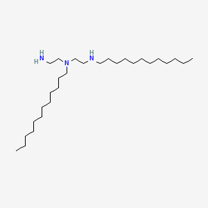 molecular formula C28H61N3 B12674790 N-(2-Aminoethyl)-N,N'-didodecylethylenediamine CAS No. 93803-02-2