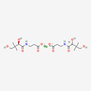 molecular formula C18H32MgN2O10 B12674807 (R)-N-(2,4-Dihydroxy-3,3-dimethylbutyryl)-beta-alanine, magnesium salt CAS No. 65135-27-5