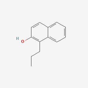 molecular formula C13H14O B12674834 2-Naphthol, 1-propyl- CAS No. 17324-09-3
