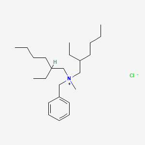 molecular formula C24H44ClN B12674858 Benzylbis(2-ethylhexyl)methylammonium chloride CAS No. 94277-42-6