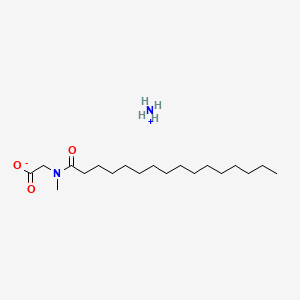 molecular formula C19H40N2O3 B12674871 Ammonium N-methyl-N-(1-oxohexadecyl)aminoacetate CAS No. 41683-01-6
