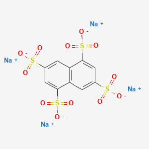 molecular formula C10H4Na4O12S4 B12674887 Tetrasodium naphthalene-1,3,5,7-tetrasulphonate CAS No. 25779-05-9