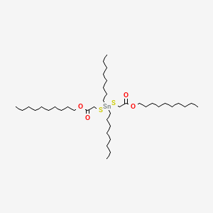 molecular formula C40H80O4S2Sn B12674895 Decyl 4,4-dioctyl-7-oxo-8-oxa-3,5-dithia-4-stannaoctadecanoate CAS No. 84030-47-7