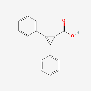 molecular formula C16H12O2 B1267490 2,3-Diphenylcycloprop-2-ene-1-carboxylic acid CAS No. 17825-58-0