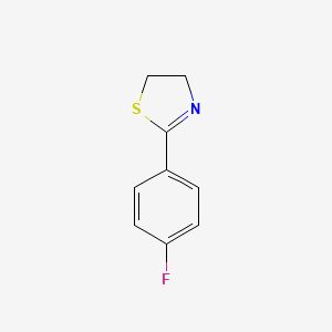 molecular formula C9H8FNS B12675003 Thiazole, 4,5-dihydro-2-(4-fluorophenyl)- CAS No. 96159-82-9