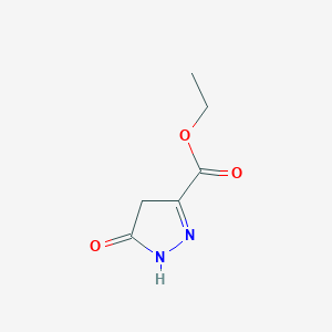 molecular formula C6H8N2O3 B1267501 Ethyl 5-Oxo-4,5-dihydro-1H-pyrazole-3-carboxylate CAS No. 58607-90-2