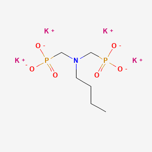 molecular formula C6H13K4NO6P2 B12675010 Tetrapotassium ((butylimino)bis(methylene))bisphosphonate CAS No. 94278-00-9