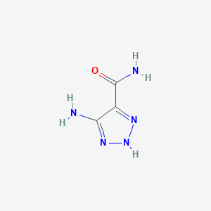 molecular formula C3H5N5O B1267502 4-amino-1H-1,2,3-triazole-5-carboxamide CAS No. 4342-07-8