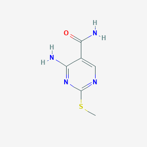 B1267503 4-Amino-2-(methylthio)pyrimidine-5-carboxamide CAS No. 89533-28-8