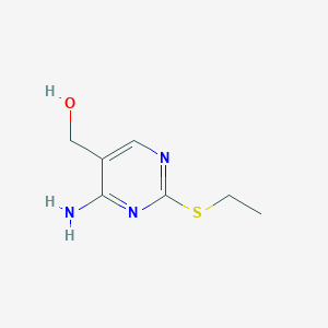 molecular formula C7H11N3OS B1267504 4-Amino-2-(ethylthio)-5-(hydroxymethyl)pyrimidine CAS No. 98432-26-9