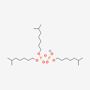 molecular formula C24H52O7P2 B12675045 Diphosphoric acid, triisooctyl ester CAS No. 70729-85-0