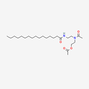 molecular formula C24H46N2O4 B12675064 2-(Acetyl(2-((1-oxohexadecyl)amino)ethyl)amino)ethyl acetate CAS No. 94006-16-3