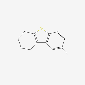 molecular formula C13H14S B12675068 Dibenzothiophene, 1,2,3,4-tetrahydro-8-methyl- CAS No. 54889-44-0