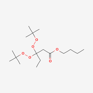 molecular formula C17H34O6 B12675113 Butyl 3,3-bis((1,1-dimethylethyl)dioxy)valerate CAS No. 71436-84-5