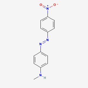 molecular formula C13H12N4O2 B12675138 N-Methyl-4-((4-nitrophenyl)azo)benzeneamine CAS No. 31464-31-0