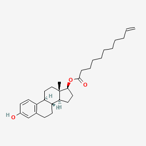 molecular formula C29H42O3 B12675150 Estra-1,3,5(10)-triene-3,17beta-diol 17-(10-undecenoate) CAS No. 85702-61-0