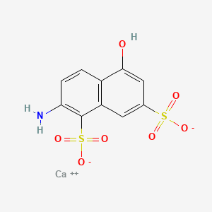 molecular formula C10H7CaNO7S2 B12675163 Calcium 2-amino-5-hydroxynaphthalene-1,7-disulphonate CAS No. 83763-46-6