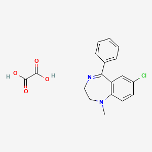 molecular formula C18H17ClN2O4 B12675196 7-Chloro-2,3-dihydro-1-methyl-5-phenyl-1H-benzo-1,4-diazepine oxalate CAS No. 83803-85-4