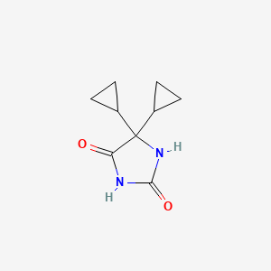 molecular formula C9H12N2O2 B1267521 5,5-Dicyclopropylimidazolidine-2,4-dione CAS No. 7250-75-1