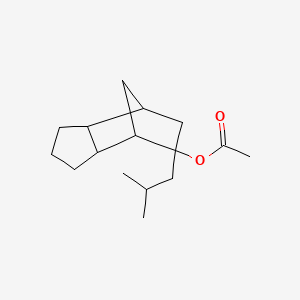molecular formula C16H26O2 B12675218 Octahydro-5-isobutyl-4,7-methano-1H-inden-5-yl acetate CAS No. 93805-74-4