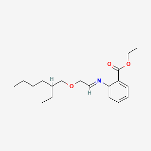 molecular formula C19H29NO3 B12675227 Ethyl 2-[[2-[(2-ethylhexyl)oxy]ethylidene]amino]benzoate CAS No. 93940-29-5
