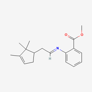 molecular formula C18H23NO2 B12675262 Methyl 2-((2-(2,2,3-trimethyl-3-cyclopenten-1-yl)ethylidene)amino)benzoate CAS No. 94108-53-9