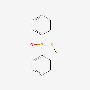 molecular formula C13H13OPS B12675290 Phosphinothioic acid, diphenyl-, S-methyl ester CAS No. 3096-03-5