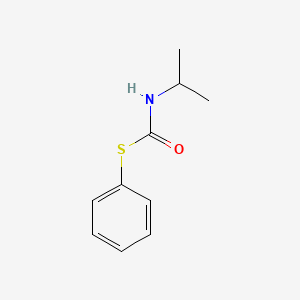 molecular formula C10H13NOS B12675297 Carbamothioic acid, (1-methylethyl)-, S-phenyl ester CAS No. 17671-79-3