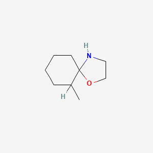 molecular formula C9H17NO B12675331 6-Methyl-1-oxa-4-azaspiro(4.5)decane CAS No. 83522-06-9