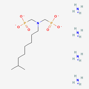molecular formula C11H39N5O6P2 B12675342 Tetraammonium ((isononylimino)bis(methylene))bisphosphonate CAS No. 93983-07-4
