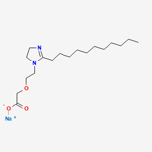 molecular formula C18H33N2NaO3 B12675385 Sodium (2-(4,5-dihydro-2-undecyl-1H-imidazol-1-yl)ethoxy)acetate CAS No. 93963-06-5